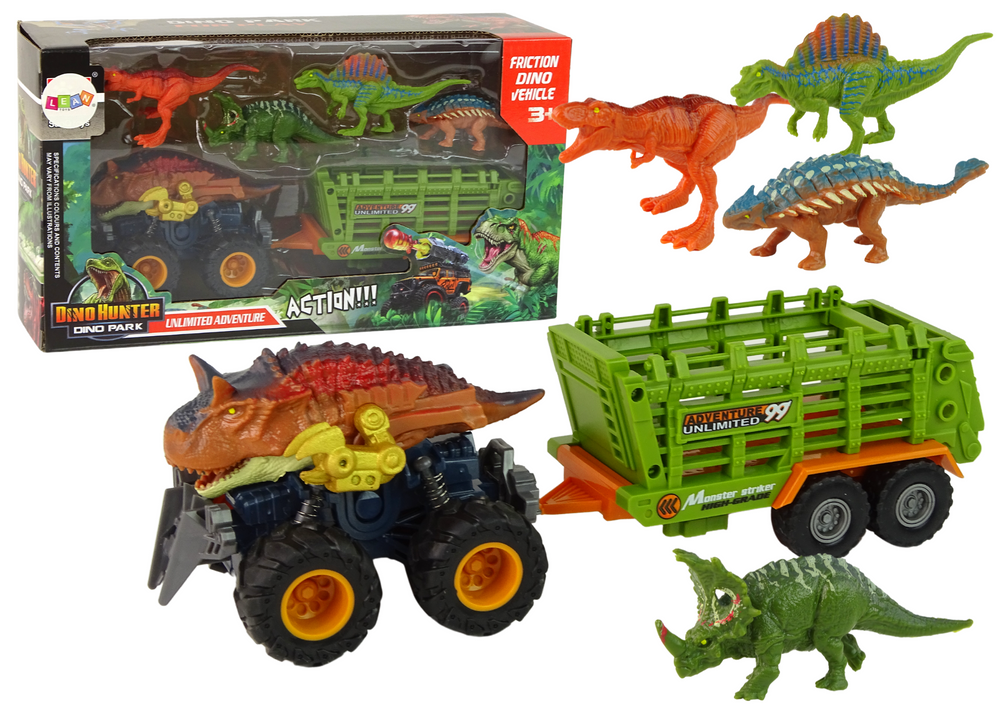 Transporto priemonė su dinozaurais leantoys