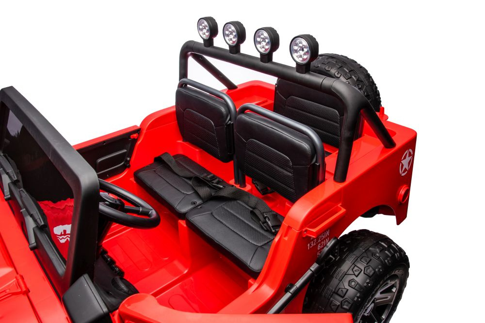 Raudonas jh-102 akumuliatorinis automobilis