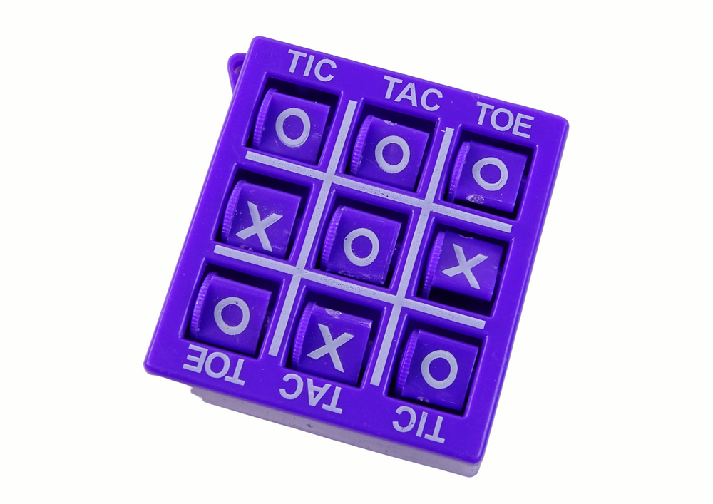 Stalo žaidimas kryžiukai nuliukai lean toys, violetinis
