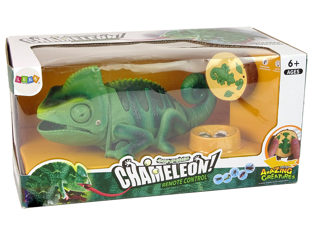 Nuotoliniu būdu valdomas chamelionas lean toys, 28 cm