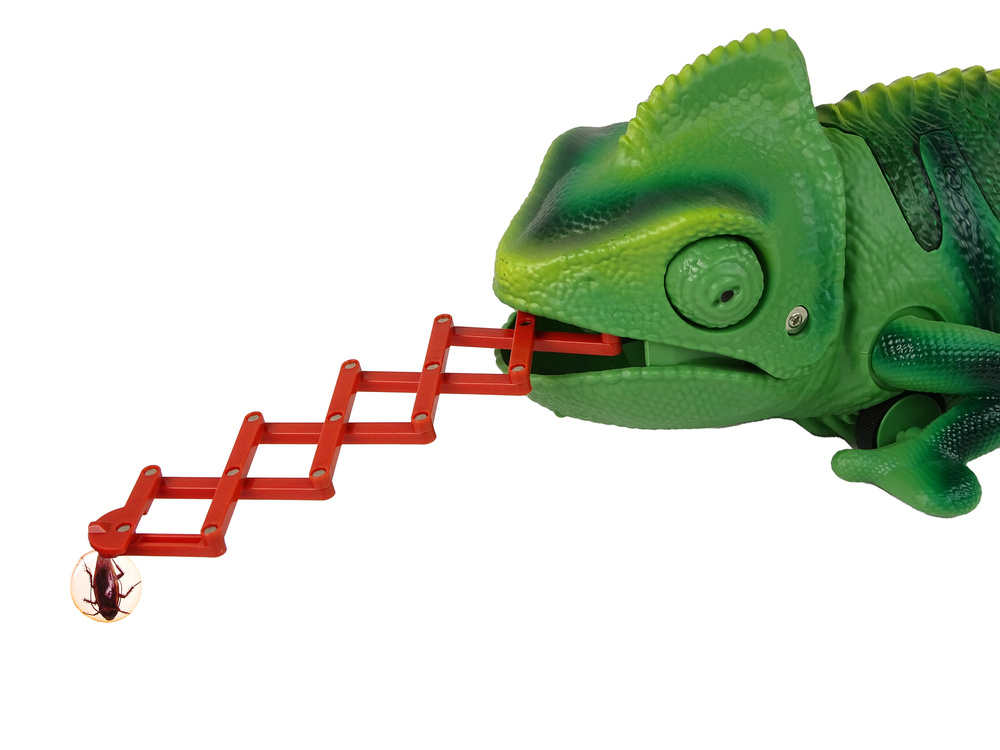 Nuotoliniu būdu valdomas chamelionas lean toys, 28 cm