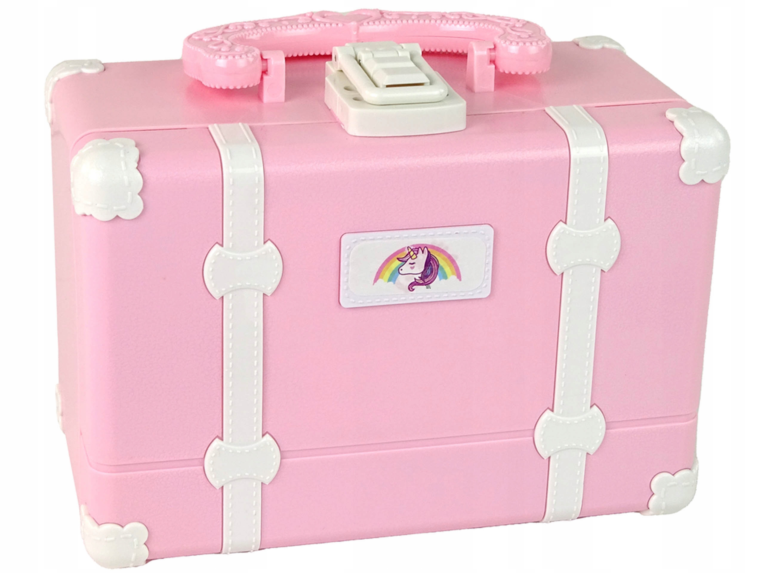 34in1 grožio rinkinys nagams makeup box pink make up