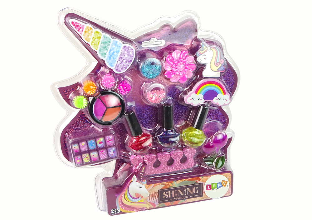 Kosmetikos ir nagų dailės rinkinys vaikams leantoys unicorn nail art makeup set, 1 vnt.