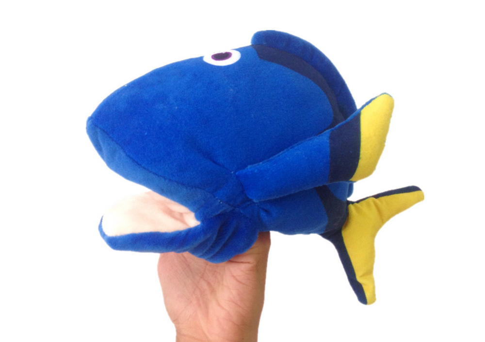 Mėlyna pliušinė žuvytė 25 cm