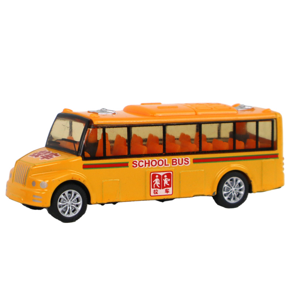 Žaislinių autobusų rinkinys lean toys, 4 vnt.