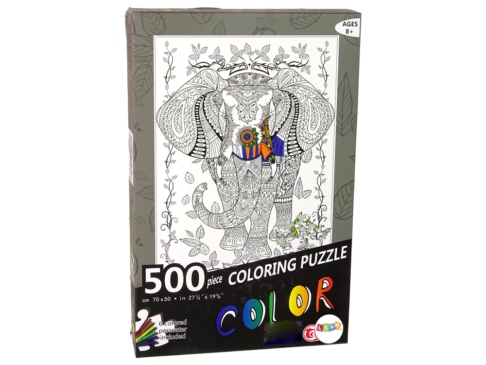 Spalvinama dėlionė lean toys su flomasteriais, 500 d.