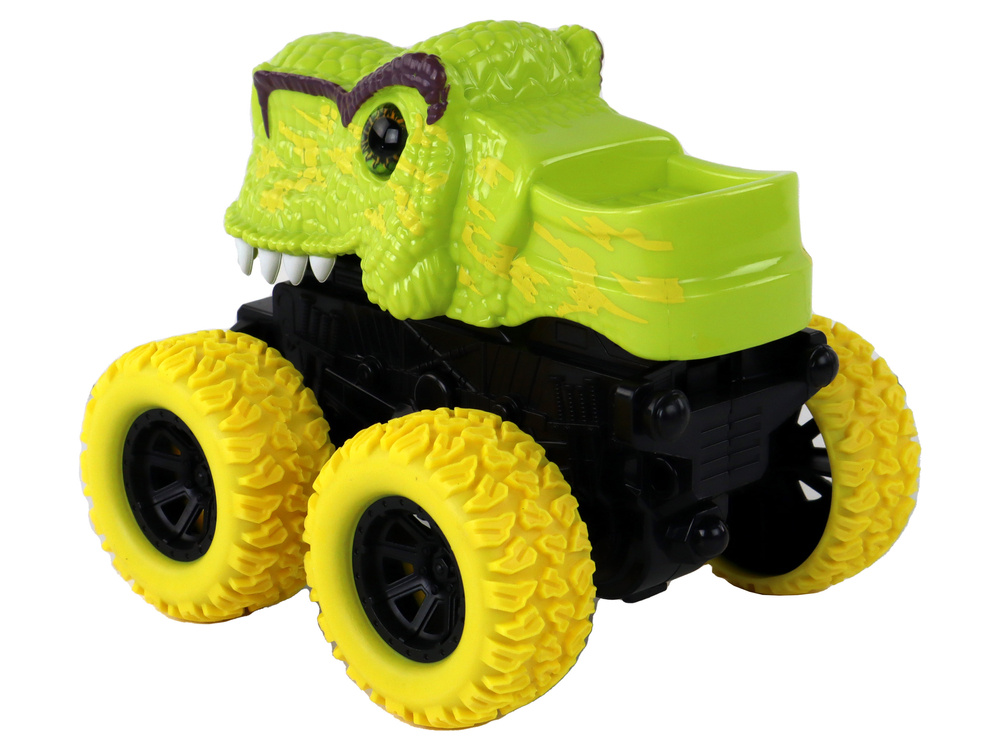 Žaislinis automobilis tyrannosaurus lean toys, žalias, 12x11x11,5 cm