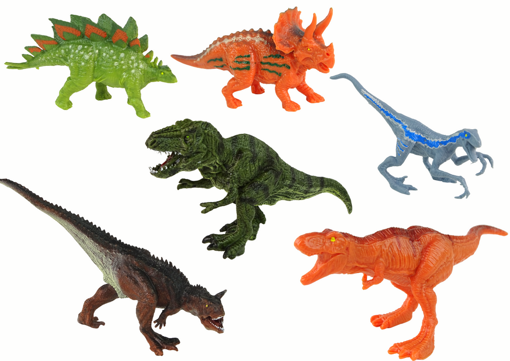 Transporto priemonių rinkinys su dinozaurais lean toys