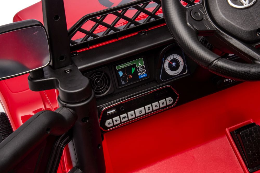 Vienvietis vaikiškas elektromobilis toyota fj 4x4 lean cars, red, czerwony
