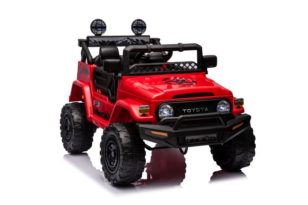 Vienvietis vaikiškas elektromobilis toyota fj 4x4 lean cars, red, czerwony