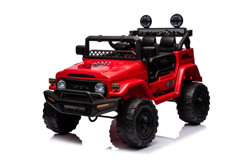 Vienvietis vaikiškas elektromobilis toyota fj 4x4 lean cars, red, czerwony