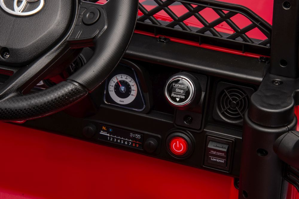 Vienvietis vaikiškas elektromobilis toyota fj 4x4 lean cars, red, czerwony