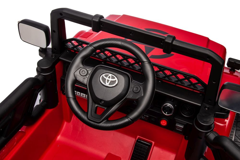 Vienvietis vaikiškas elektromobilis toyota fj 4x4 lean cars, red, czerwony