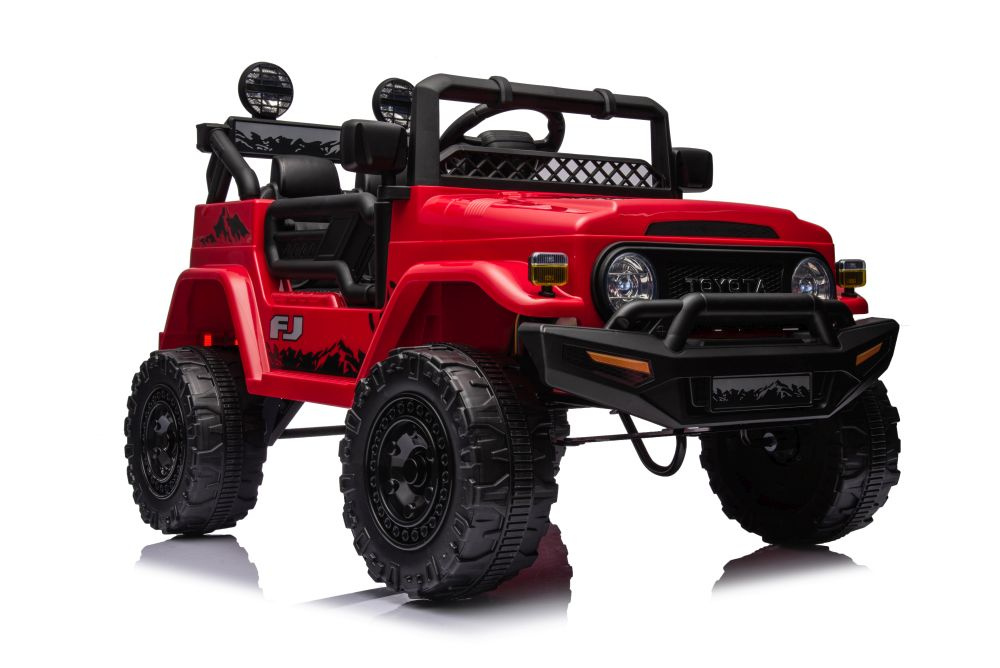 Vienvietis vaikiškas elektromobilis toyota fj 4x4 lean cars, red, czerwony
