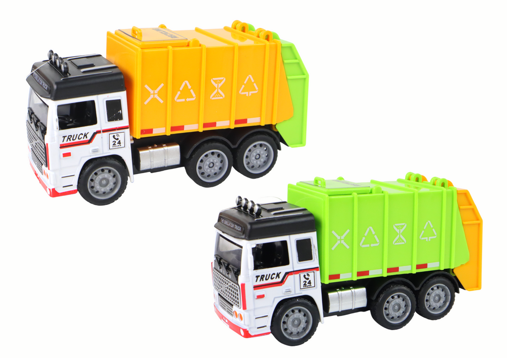 Žaislinis šiukšliavežės automobilis lean toys, 13x7x5 cm, 1 vnt