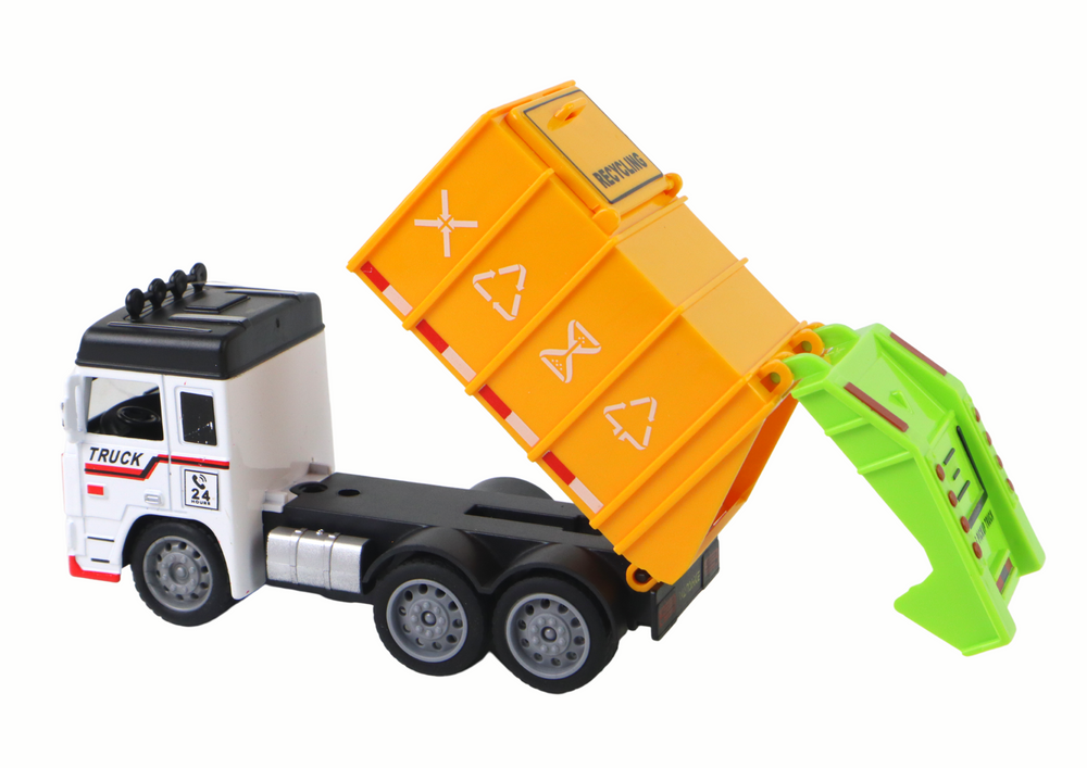 Žaislinis šiukšliavežės automobilis lean toys, 13x7x5 cm, 1 vnt