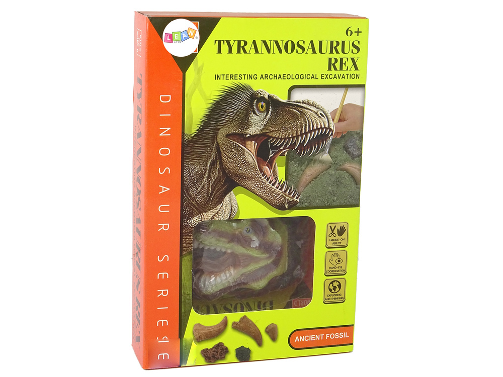 Edukacinis rinkinys fosilija dinozauras tyrannosaurus lean toys