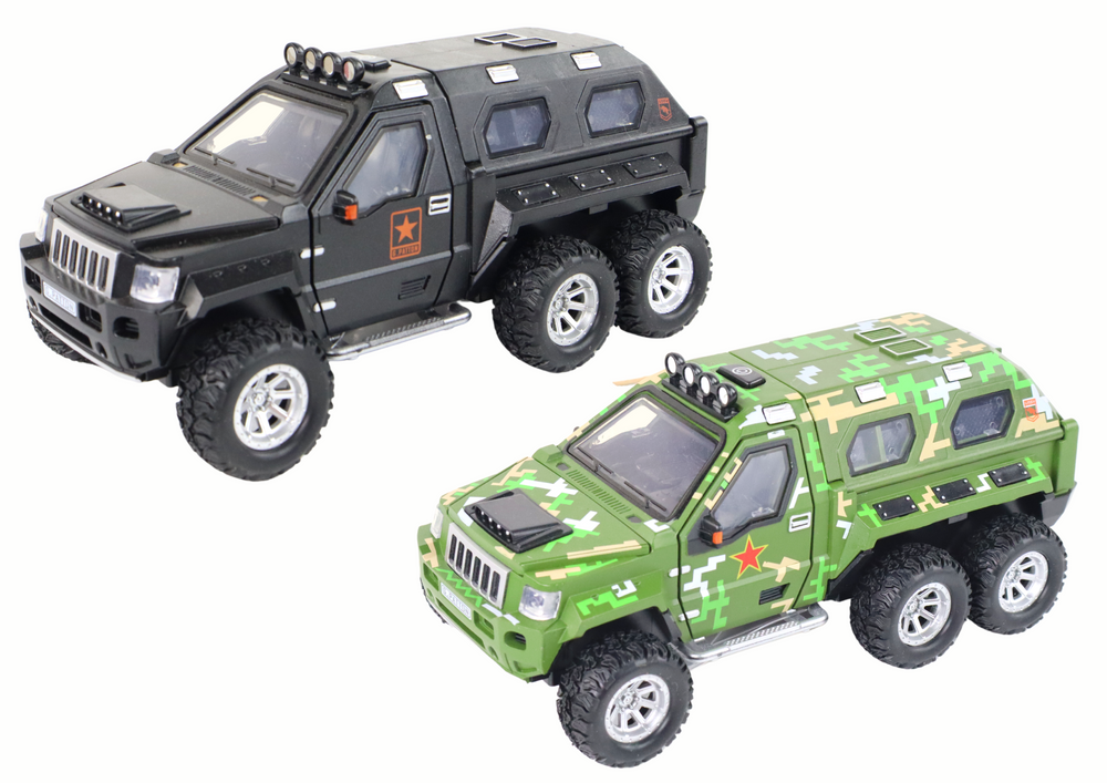 Žaislinis karinis automobilis su patranka viduje lean toys, 18x7x9,5 cm, 1 vnt