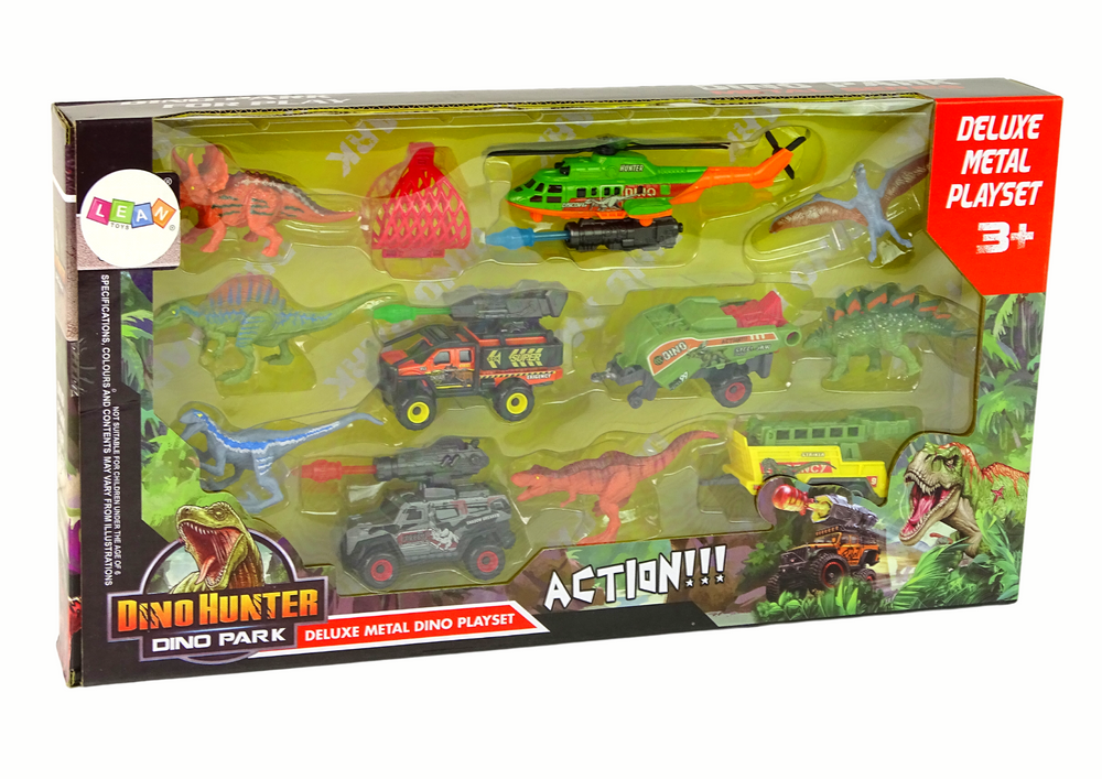 Sraigtasparnių ir dinozaurų rinkinys lean toys, 6 vnt.