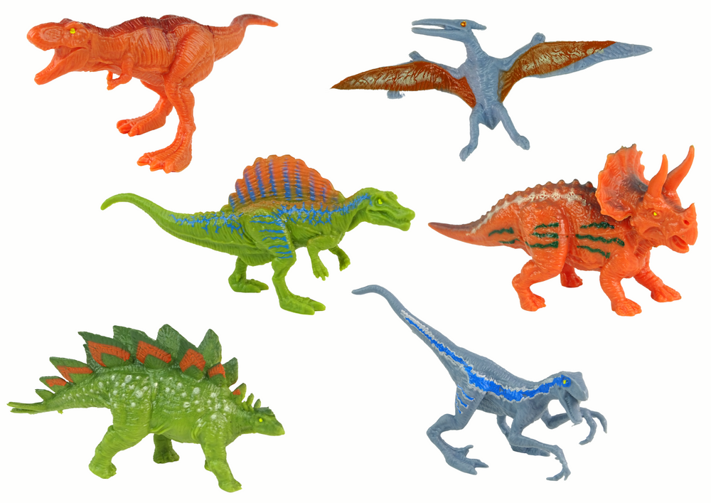 Sraigtasparnių ir dinozaurų rinkinys lean toys, 6 vnt.