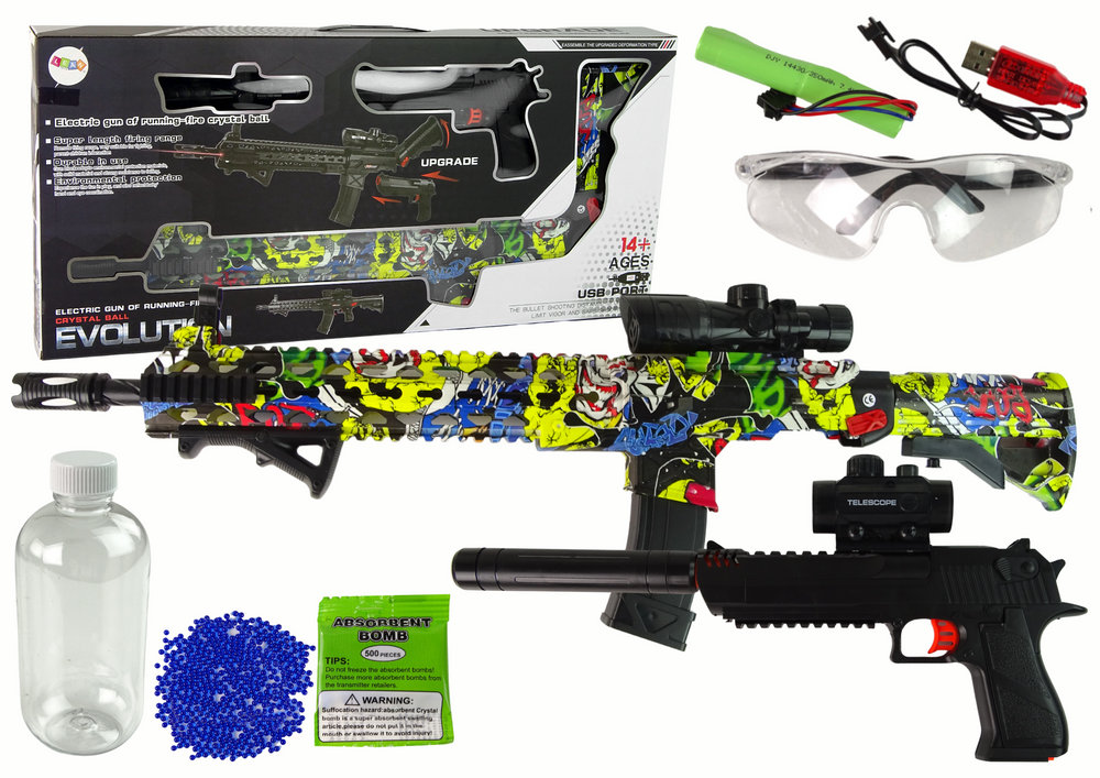 Žaislinis šautuvas su priedais lean toys, 12 d, geltonas
