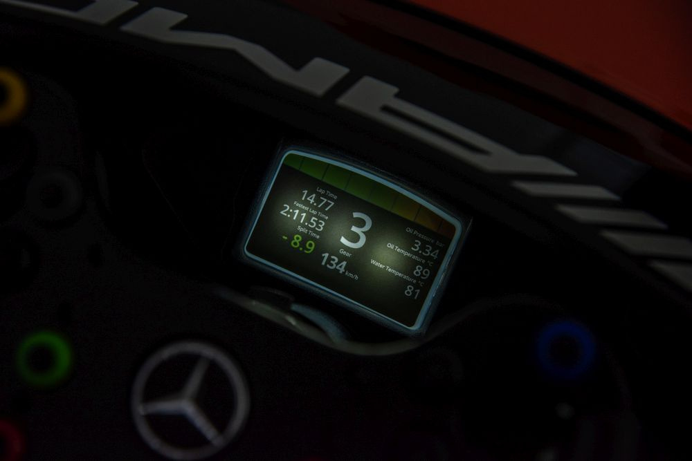 Akumuliatorinis automobilis mercedes amg gt3 oranžinis