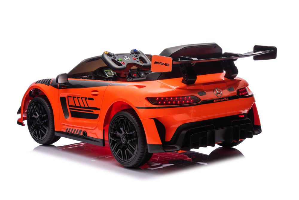 Akumuliatorinis automobilis mercedes amg gt3 oranžinis