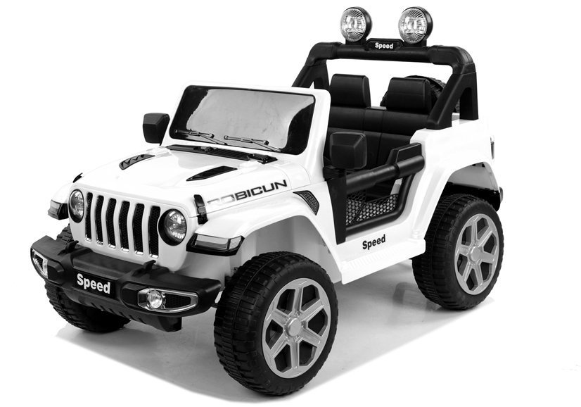 Vienvietis vaikiškas elektromobilis 4x4 leantoys ft-938, baltas