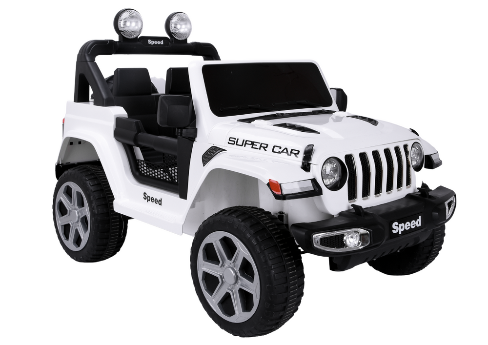 Vienvietis vaikiškas elektromobilis 4x4 leantoys ft-938, baltas