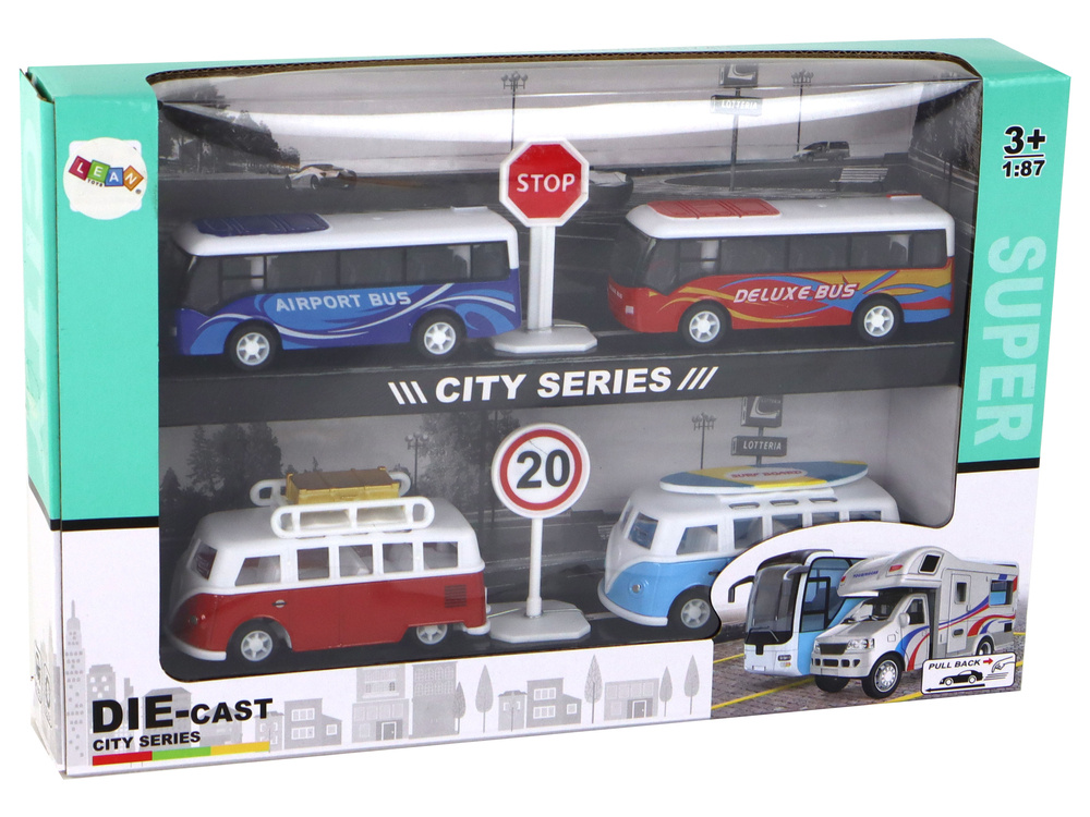 Žaislinių Automobilių Rinkinys Lean Toys Die-Cast City Series