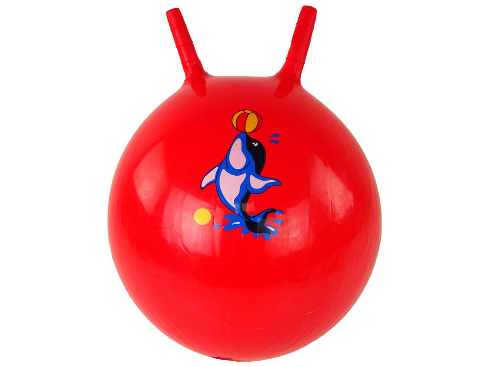Šokinėjimo Kamuolys su Rankenomis 45 cm – Raudonas