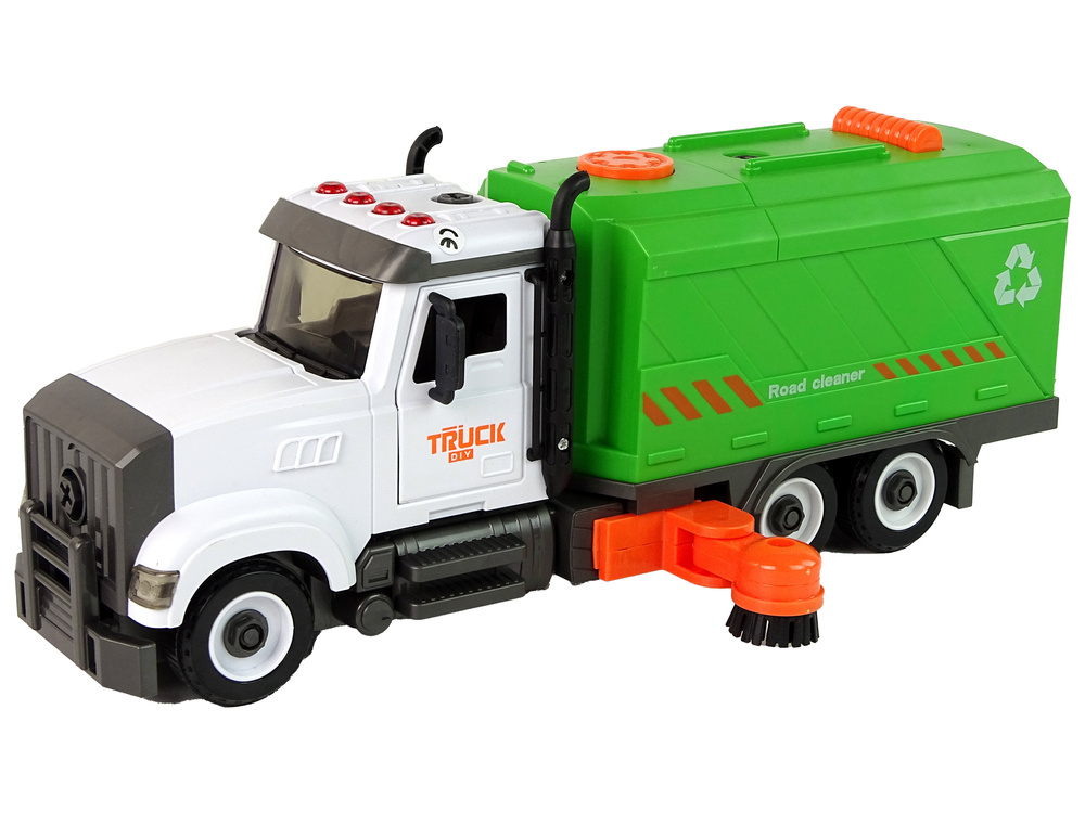 Žaislinė gatvių šlavimo mašina su priedais lean toys