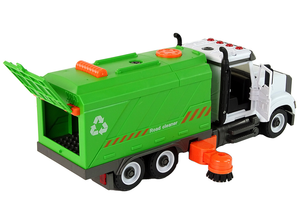 Žaislinė gatvių šlavimo mašina su priedais lean toys