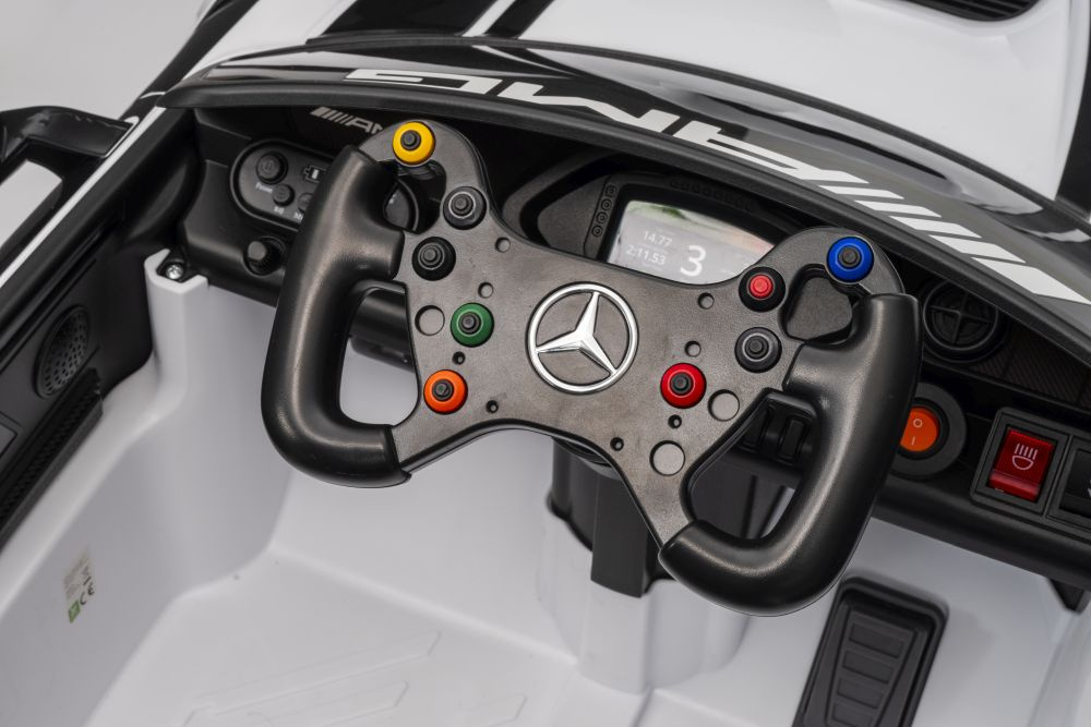 Akumuliatorinis automobilis mercedes amg gt3 baltas