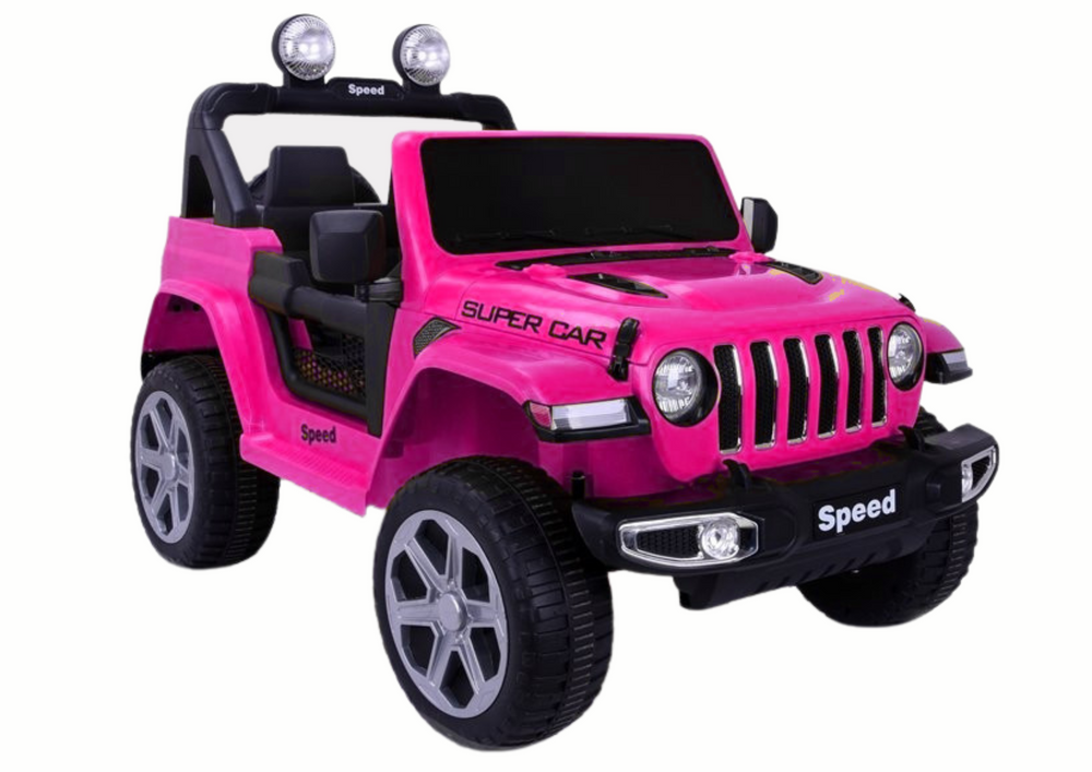 Dvivietis vaikiškas elektromobilis lean cars jeep ft-938, rožinis