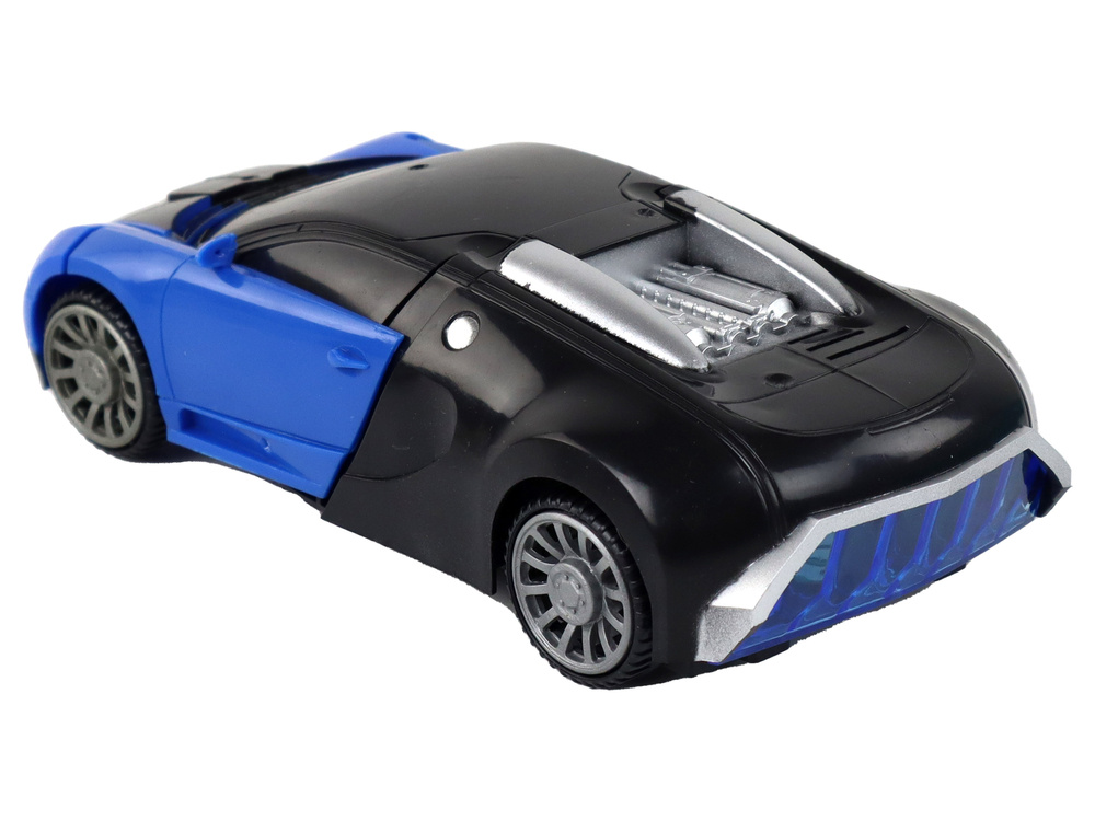 Automobilis - robotas 2in1 lean toys bugatti, mėlynas