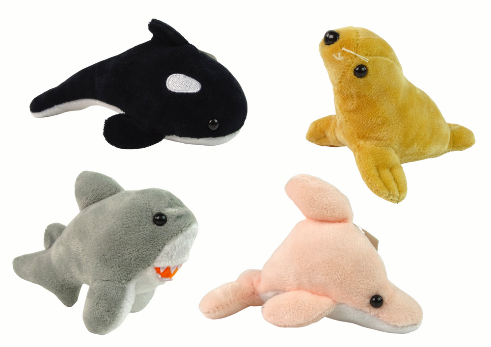 Minkšti maži pliušiniai jūros gyvūnai lean toys, 4 vnt