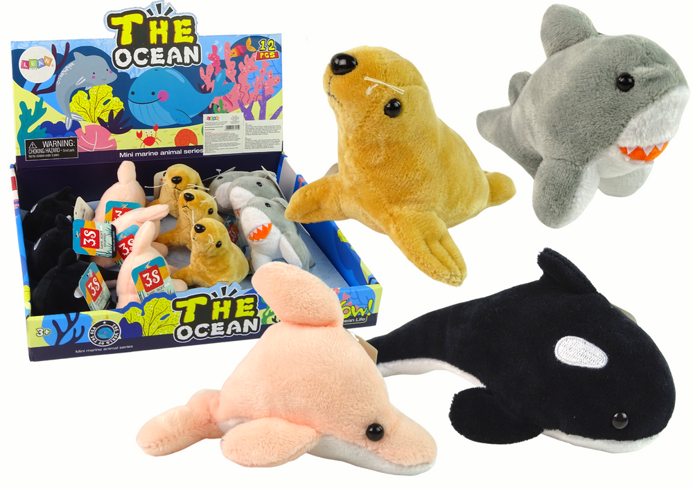 Minkšti maži pliušiniai jūros gyvūnai lean toys, 4 vnt