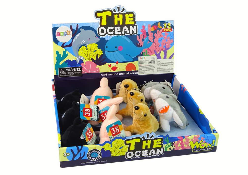 Minkšti maži pliušiniai jūros gyvūnai lean toys, 4 vnt