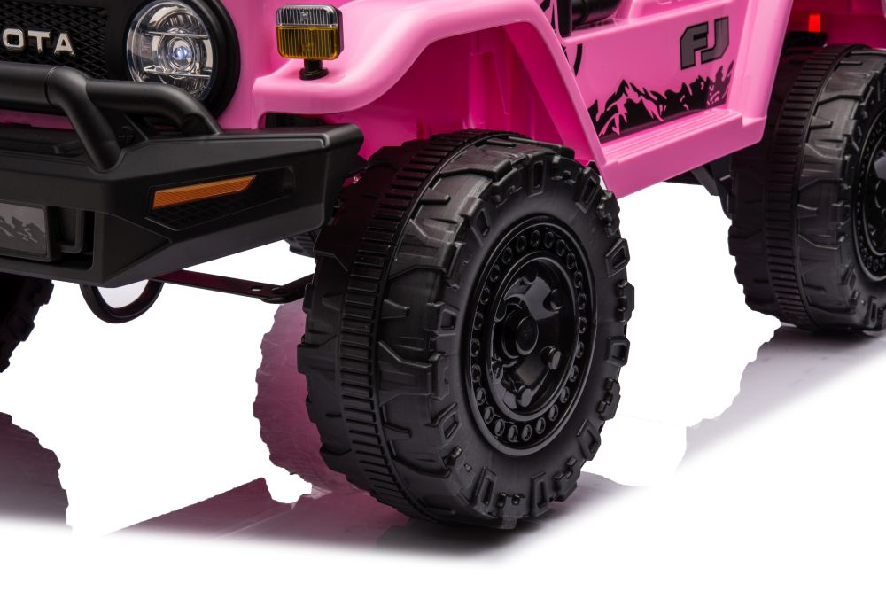 Vienvietis vaikiškas elektromobilis toyota fj lean cars, pink