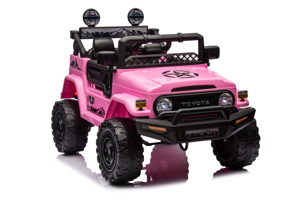 Vienvietis vaikiškas elektromobilis toyota fj lean cars, pink