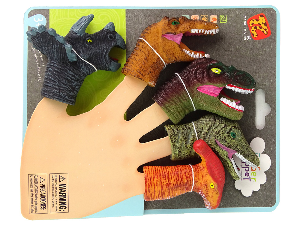 Pirštų lėlės dinozaurai lean toys
