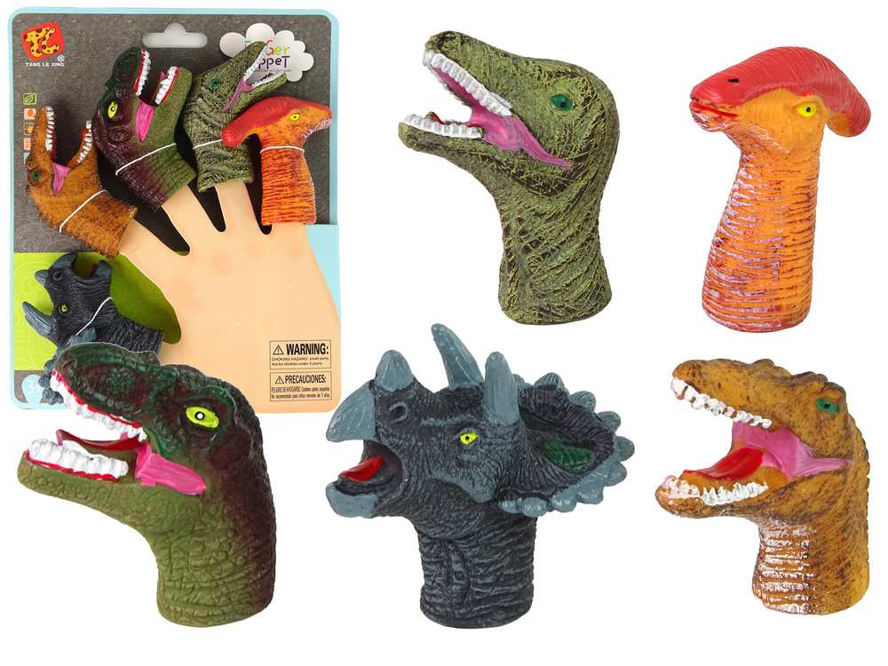 Pirštų lėlės dinozaurai lean toys