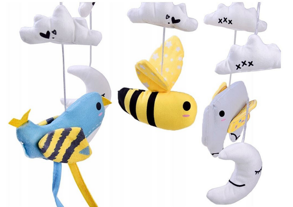 Muzikinė kūdikio karusėlė lean toys