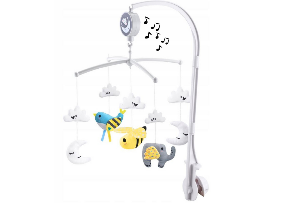 Muzikinė kūdikio karusėlė lean toys