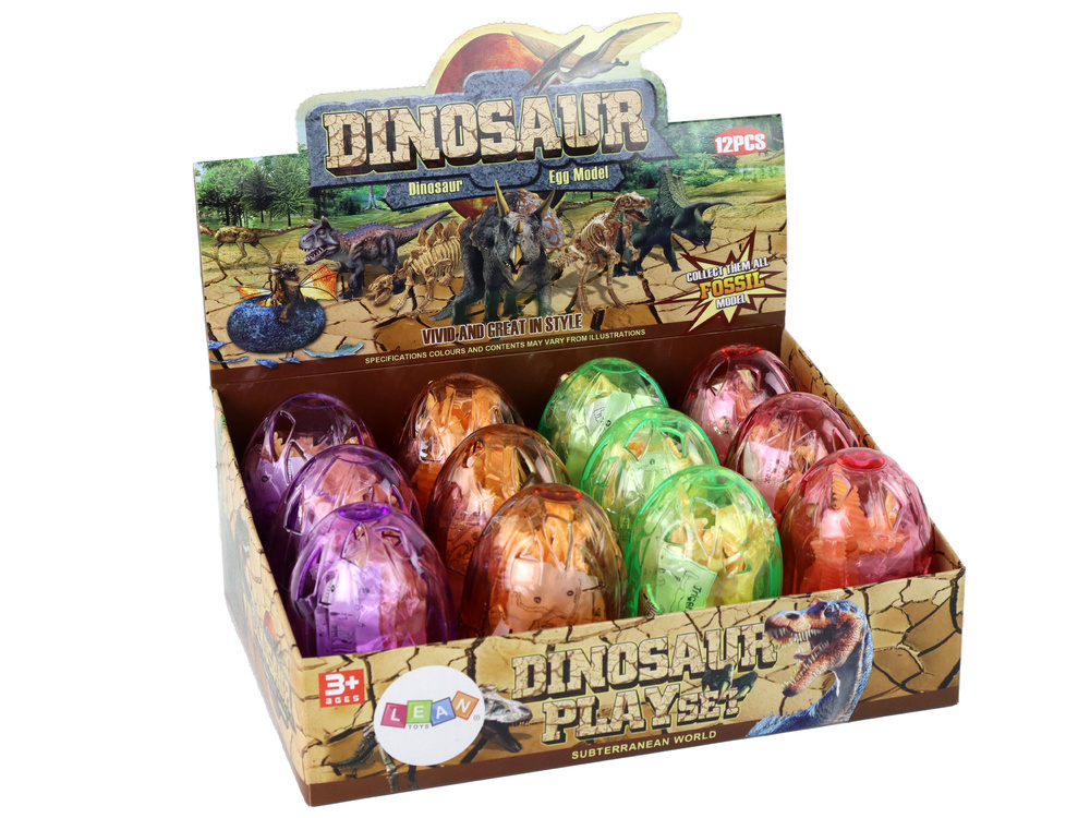 Figūrėlių rinkinys atidaromi dinozauro kiaušiniai leantoys, 16 vnt.