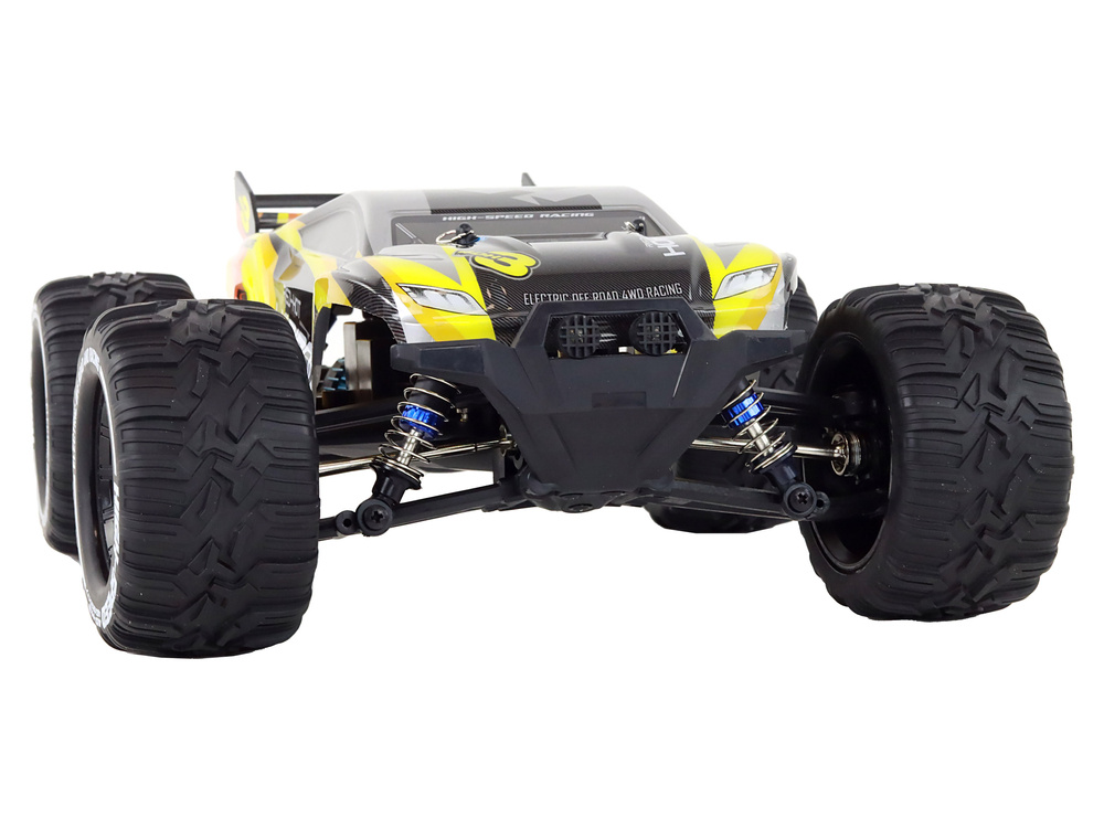 Nuotoliniu būdu valdomas automobilis rabbits off-road car 4-wheel drive lean toys, geltonas