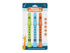 Vaikiškų fleitų rinkinys lean toys, 3vnt.