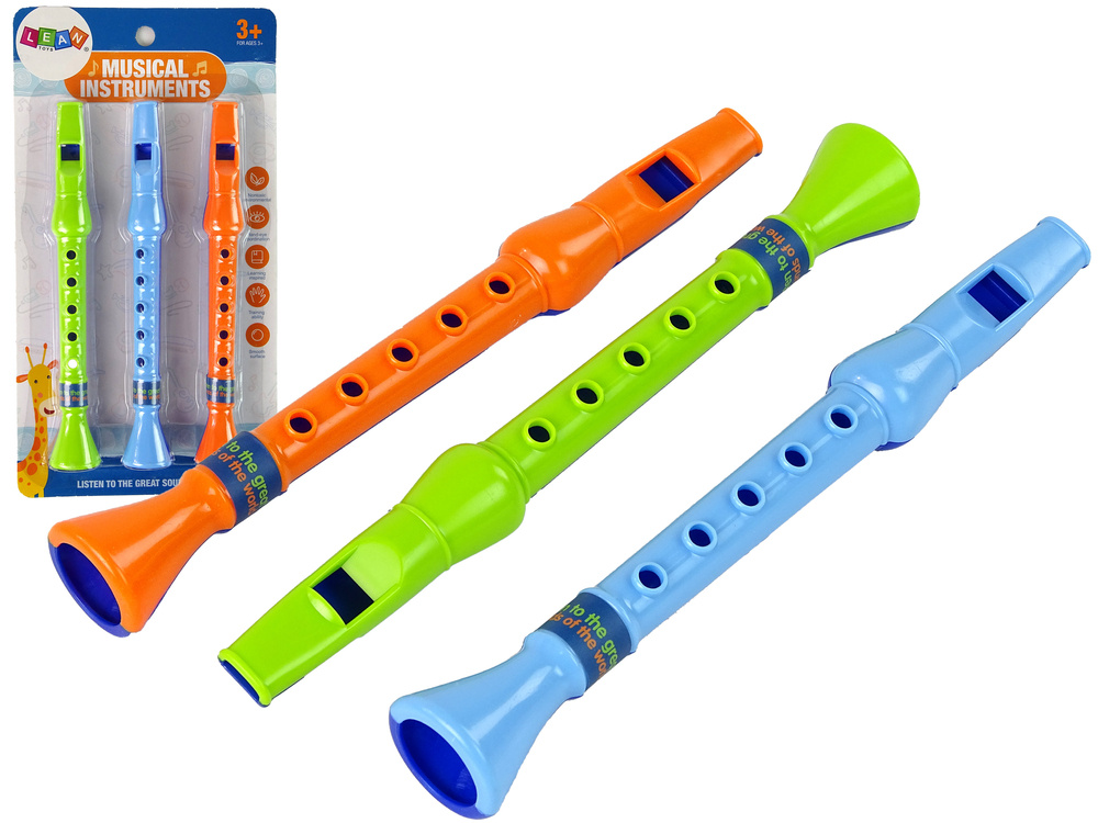 Vaikiškų fleitų rinkinys lean toys, 3vnt.