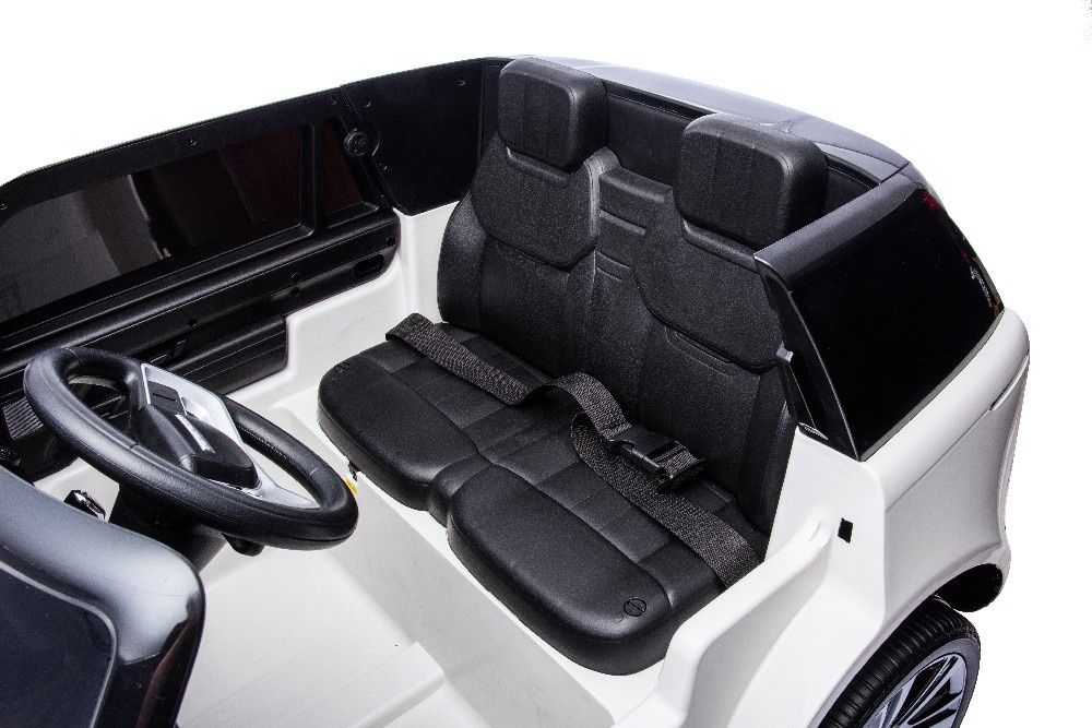 Dvivietis vaikiškas elektromobilis lean cars dk-rr998 range rover, baltas